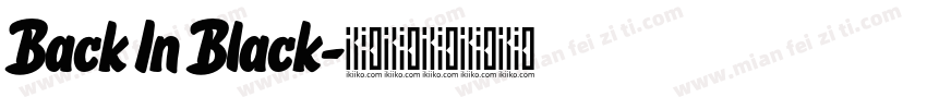Back In Black字体转换